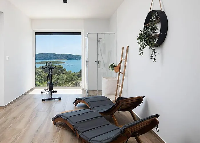 New Modern Luxury Near The With Sea View, Pool, Sauna , Bbq And Playground By Wiibuk Villa Pomer
